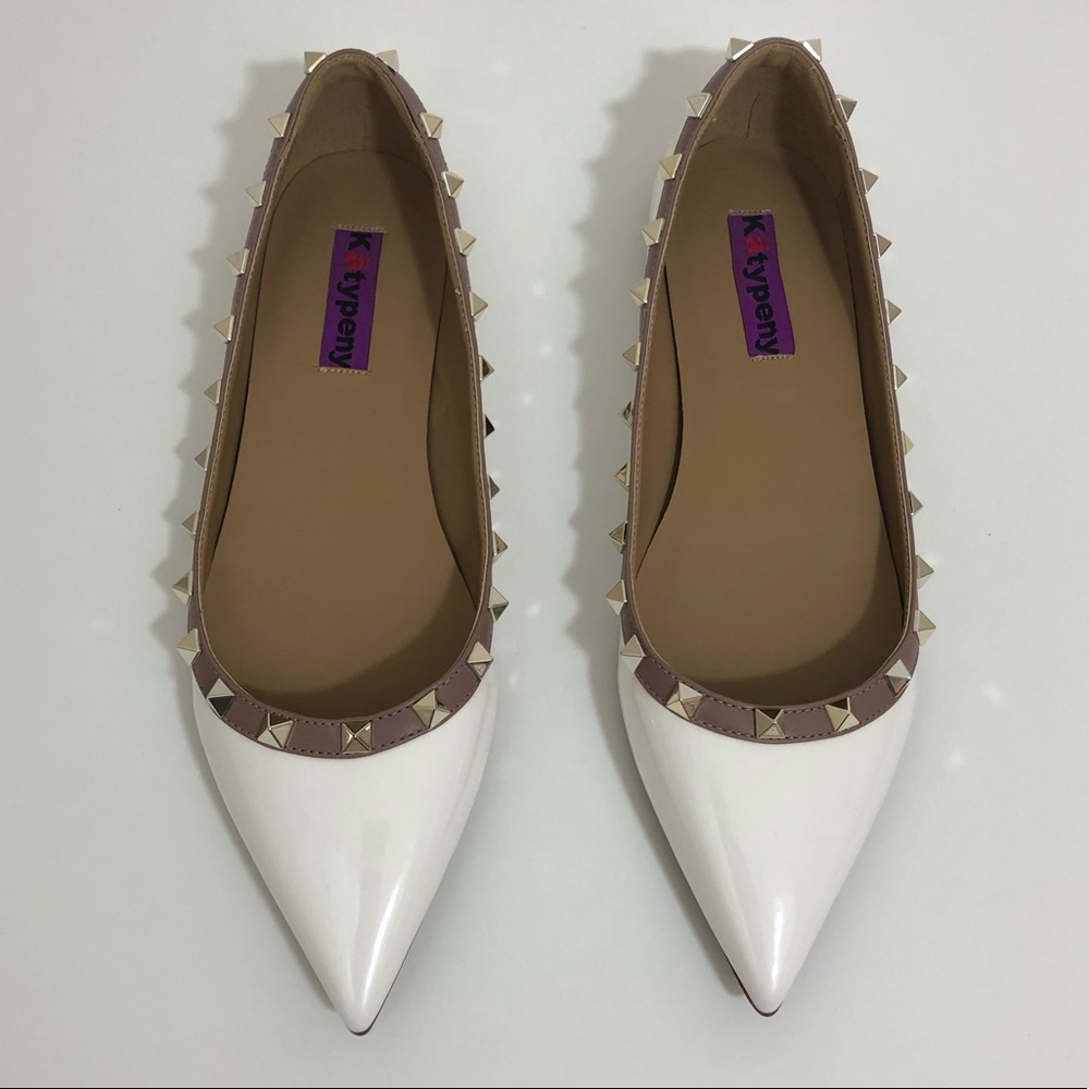 katypeny | Women’s Rivet Stud Pointed Toe Flats